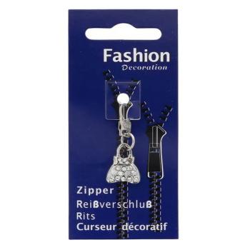 Reißverschlussanhänger/Zipperanhänger Handtasche mit Strass